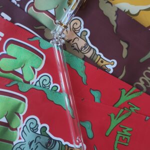 Piteira de vidro canudo de mel