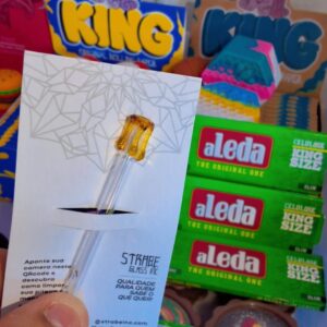 Piteira de vidro canudo de mel